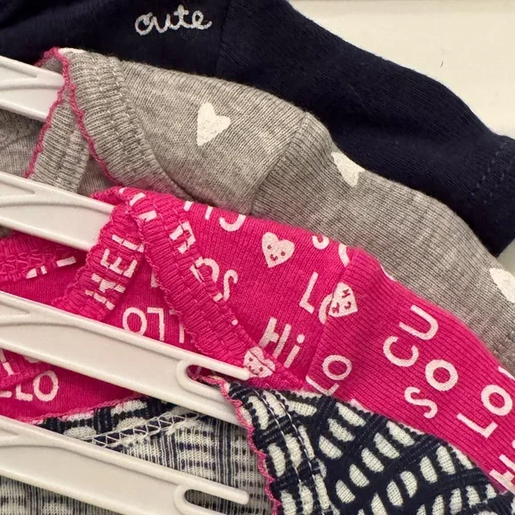 NWT set of 4 CARTER’S ONSIES. Baby Size 9 months Brand New still on hangers NEW - Picture 2 of 12